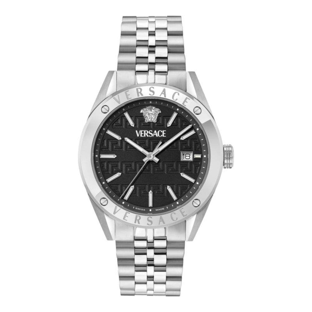 Versace Athletic Bracelet Watch Silver Mens